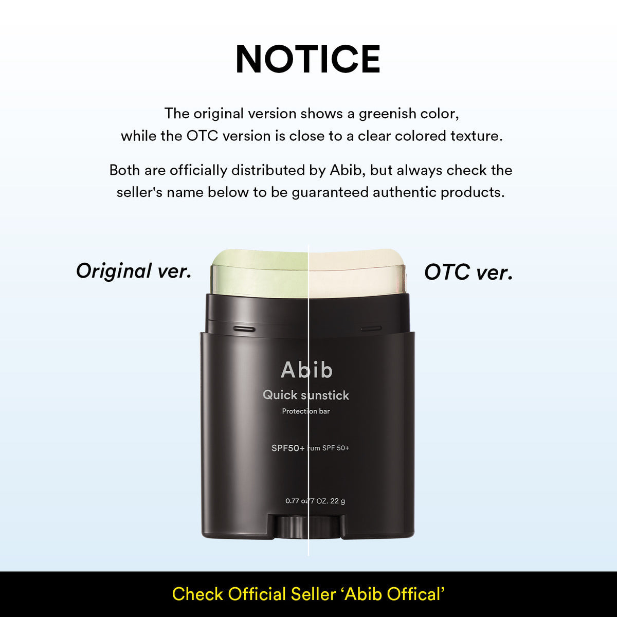 Abib™ Quick Sunstick Protection Bar SPF50+ PA++++ 22g