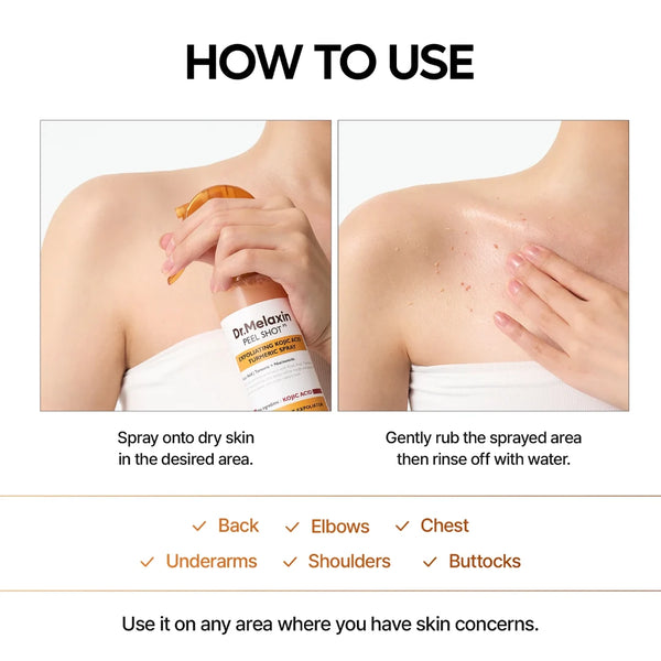 Dr.Melaxin® Peel Shot | Exfoliating Kojic Acid Turmeric Spray 200ml